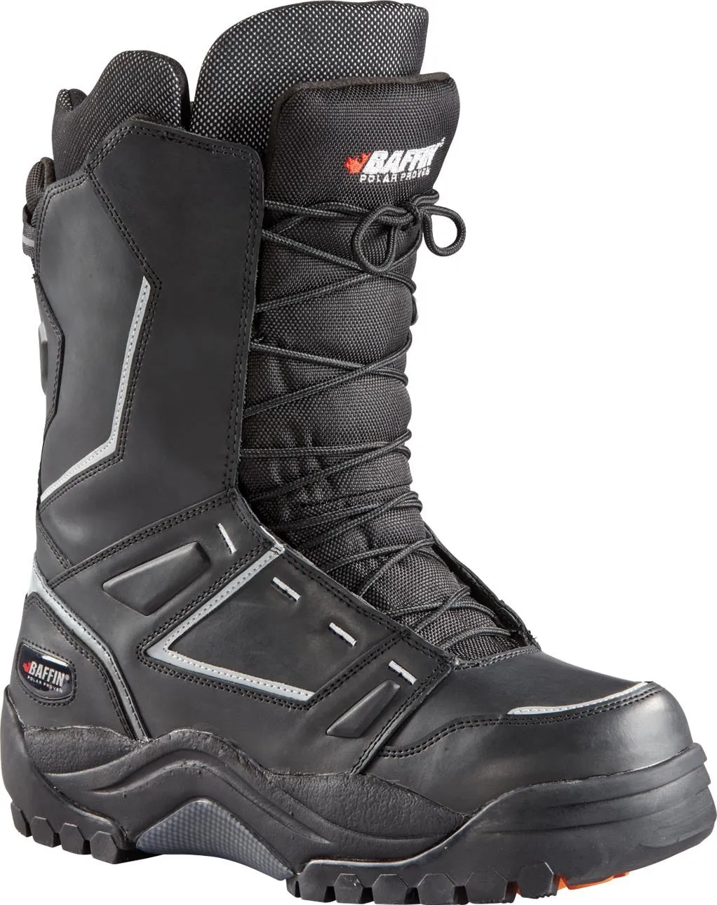 BAFFIN POWDER BOOTS BLACK/SILVER SZ 07 PWSP-M002-7-BAD