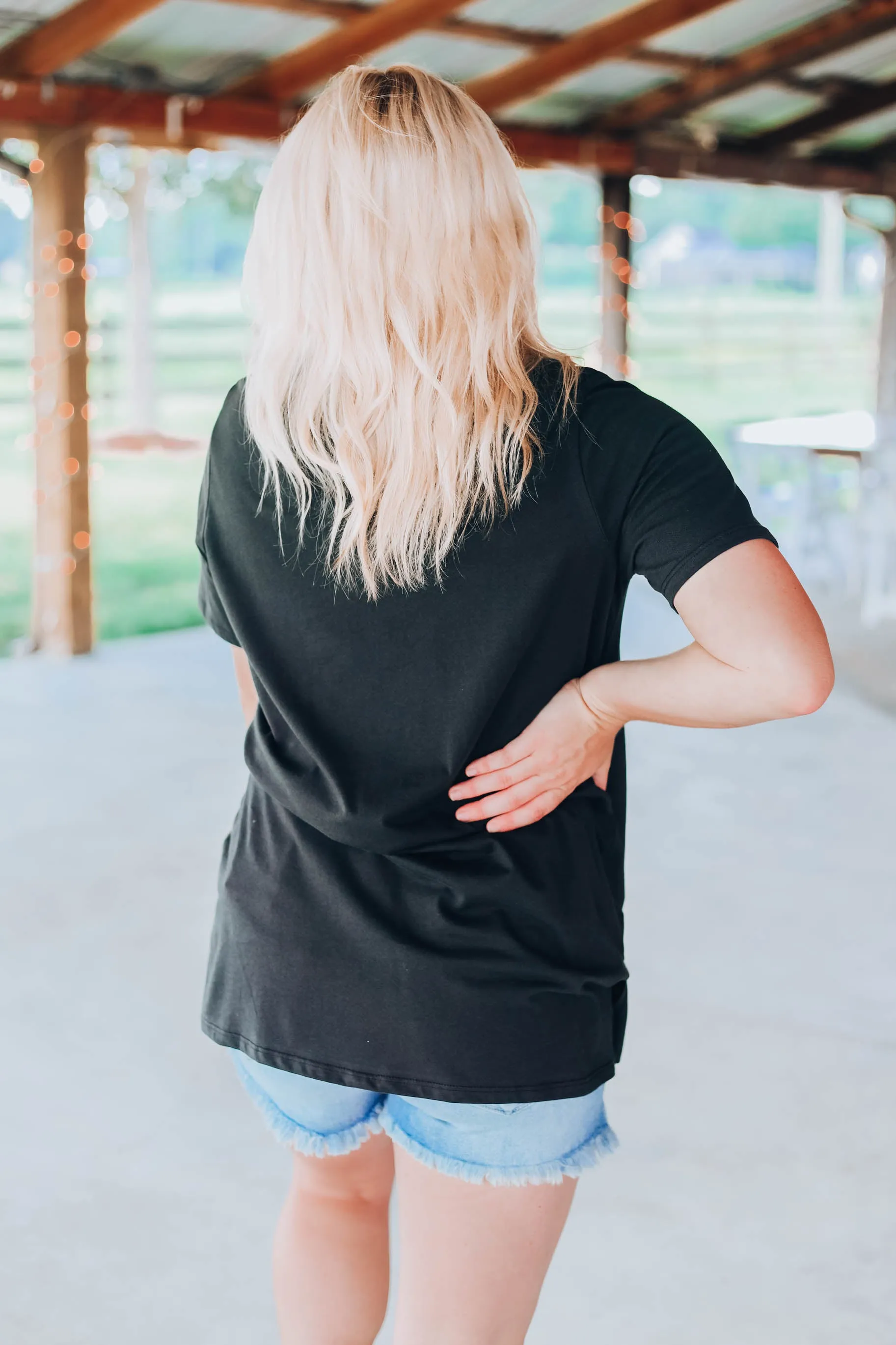Blessed Is She.... Graphic Tee - Black