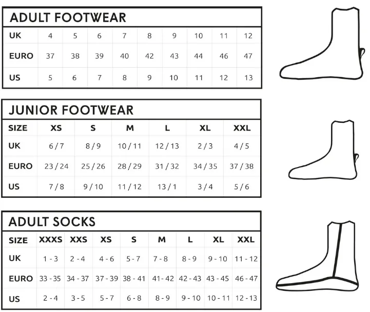 C-Skins Junior 3Mm Legend Round Toe Slipper