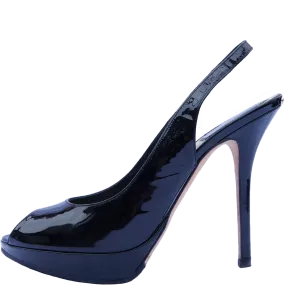 CHRISTIAN DIOR MISS DIOR ESCARPIN LEATHER SLINGBACK PUMPS