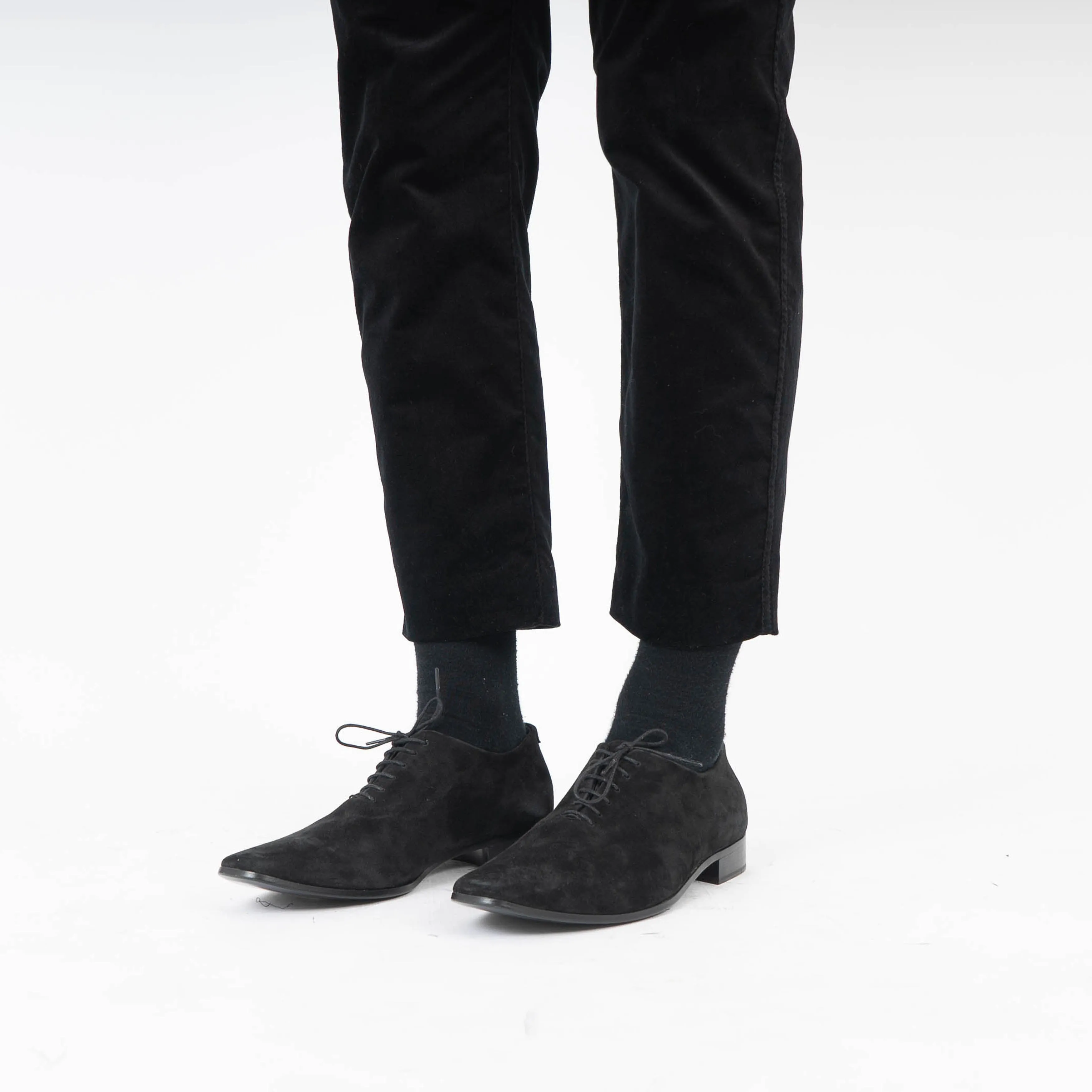 FW17 Black Suede Derbys
