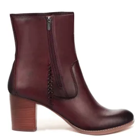 Kara Zini Handmade Slip-On Patina Leather Brown Booties
