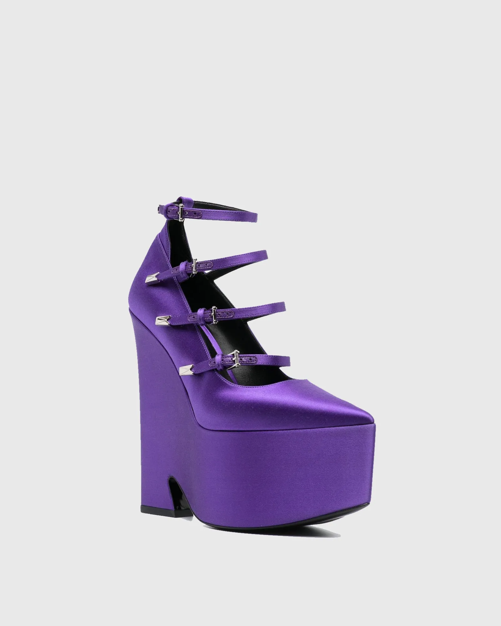 Lena Satin Ribbon Platform Heels