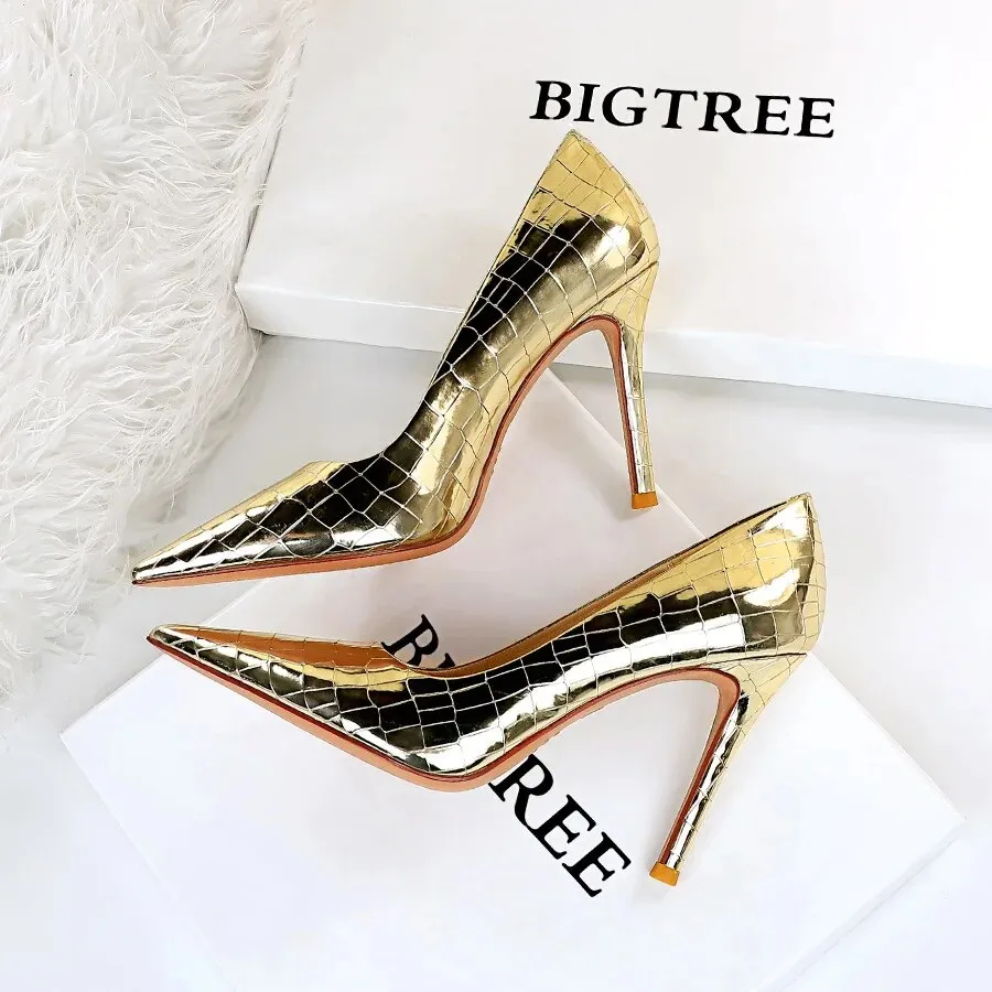 Luxury Style Stone Pattern High Heels Women Shoes