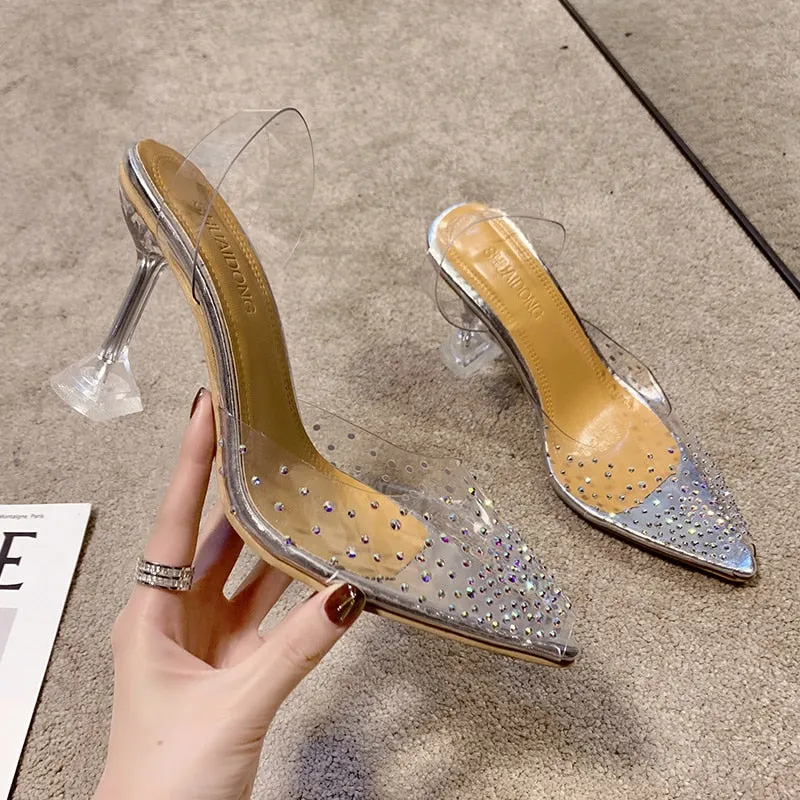 Luxury Transparent Sexy Pointed High Heels