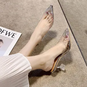 Luxury Transparent Sexy Pointed High Heels