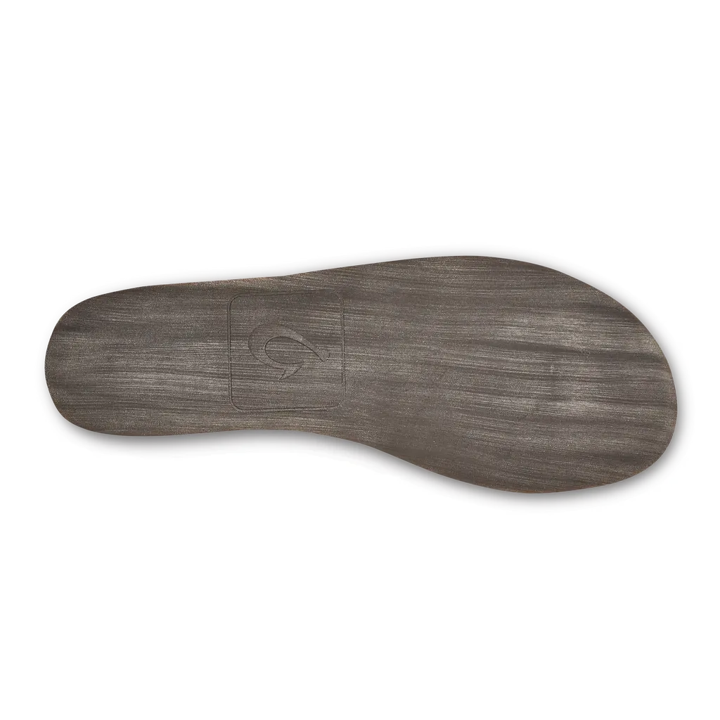 Moloa Men's Premium Leather Slipper in Dark Wood