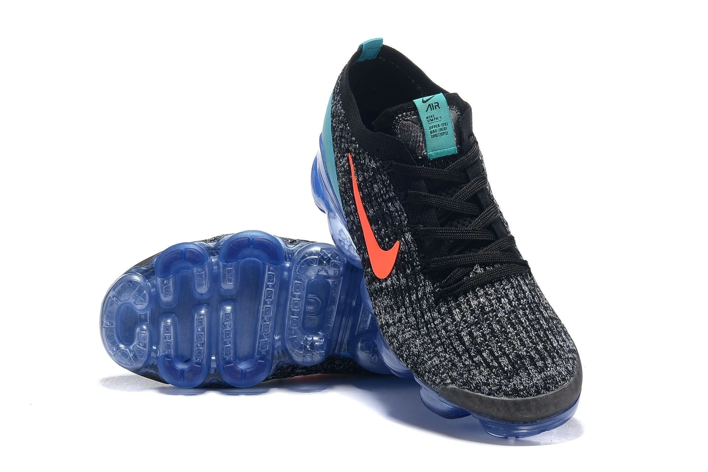Nike Air Vapormax Flyknit 3 Black White Blue Shoes Sneakers Men !!! CYBER MONDAY SALE !!!