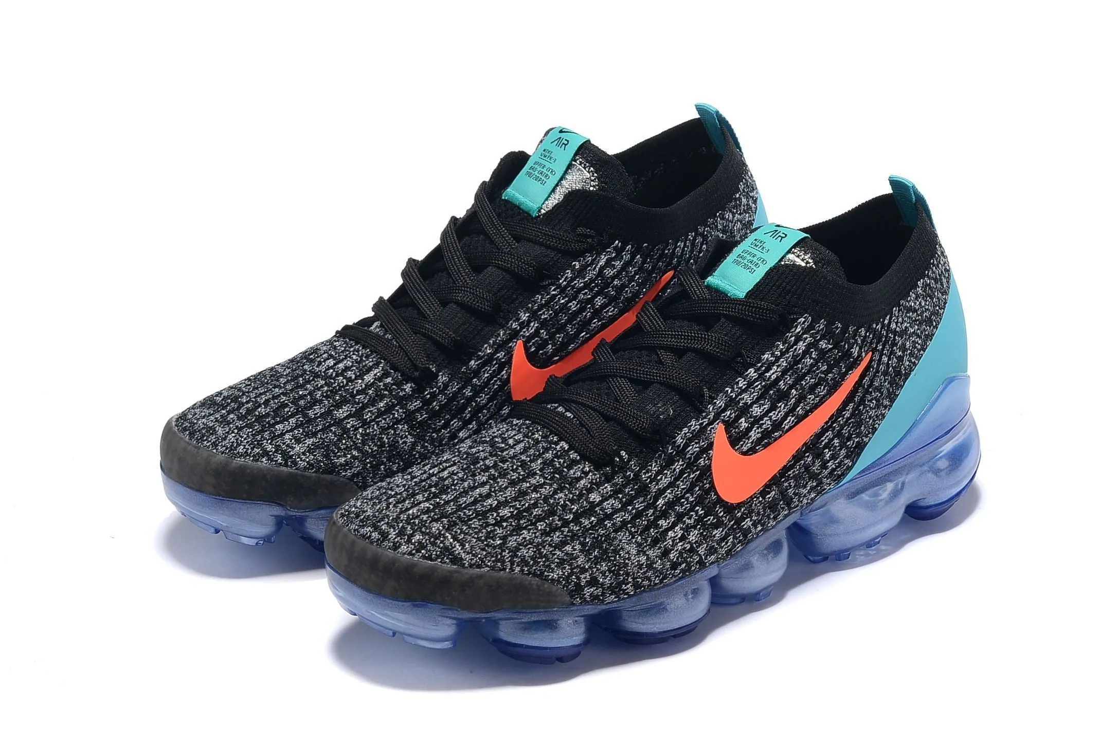 Nike Air Vapormax Flyknit 3 Black White Blue Shoes Sneakers Men !!! CYBER MONDAY SALE !!!
