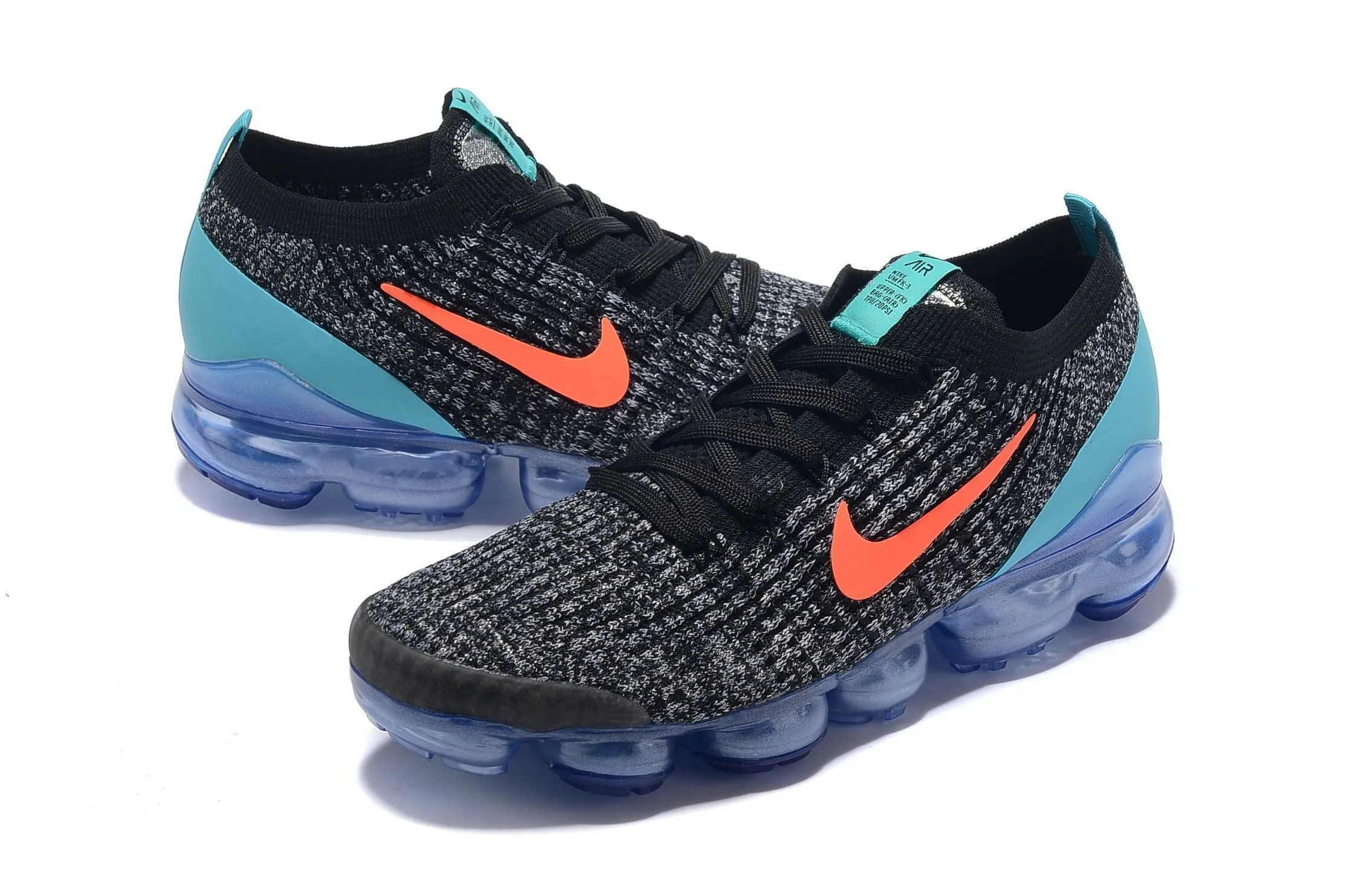 Nike Air Vapormax Flyknit 3 Black White Blue Shoes Sneakers Men !!! CYBER MONDAY SALE !!!