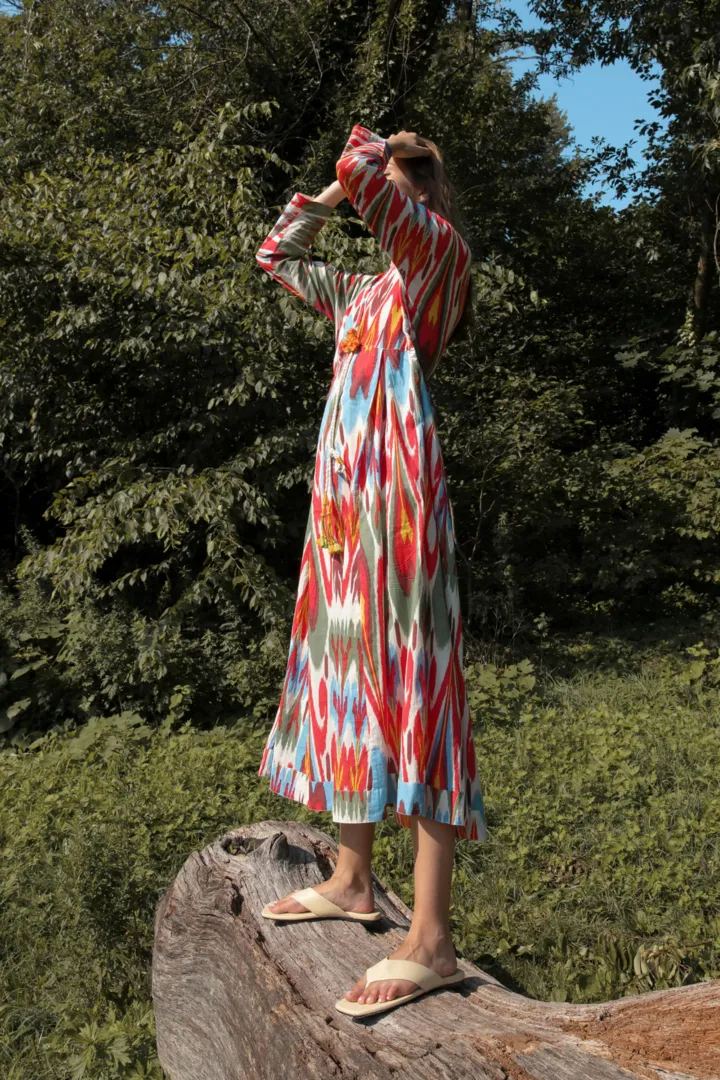 Nora Tassel Dress in Red