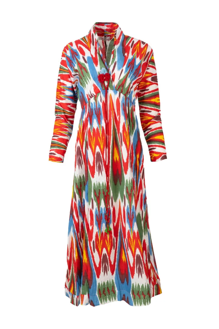 Nora Tassel Dress in Red