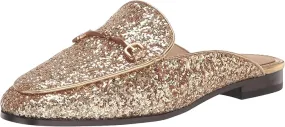 Sam Edelman Linnie Amber Gold Slip On Rounded Toe Flat Dress Fashion Mules Shoes