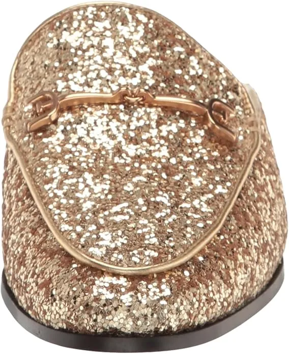 Sam Edelman Linnie Amber Gold Slip On Rounded Toe Flat Dress Fashion Mules Shoes