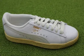 Unisex Clyde Vintage Sneaker - White/Lt Straw Leather/Suede