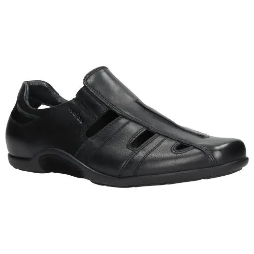 Wojas Black Leather Sandals - Sneakers | 906351